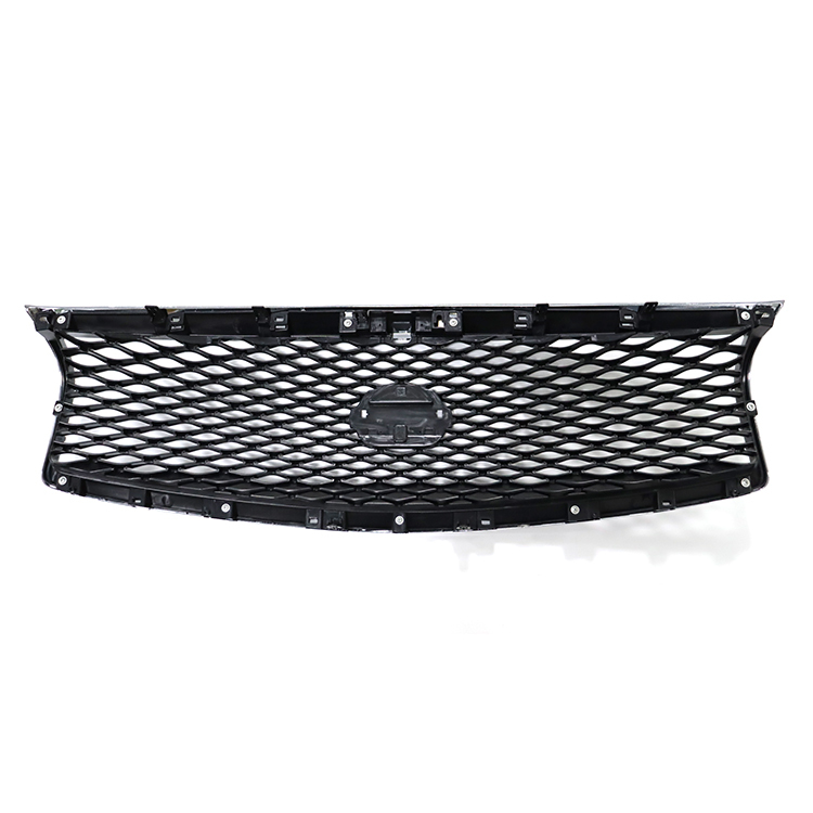 Car Front Bumper Grille Gray Inside+Chrome Frame for Infiniti Q70 2015-2019 62310-4AM0B