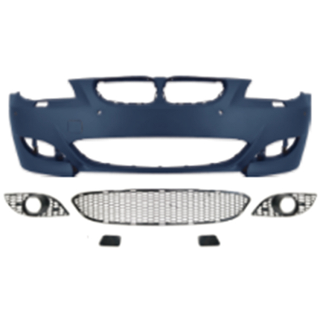 Auto Front Bumper Assy Grille Car Bodykit for BMW 5 Series E60 Modified to M5 2008-2010 With Fog Lamp Hole