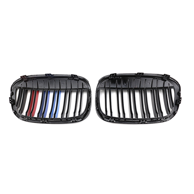 Factory Price Auto Accessories Double Slat Carbon Look/M Color Car Front Bumper Grill for BMW X1Series F48 2015-IN