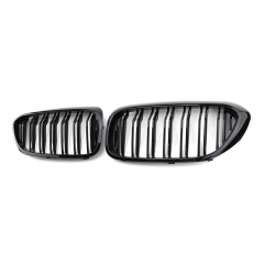 Car Exterior Accessories Double Slat  Gloss/Matte Black Car Front Grille for BMW 5 Series G30/G38 2018-2020