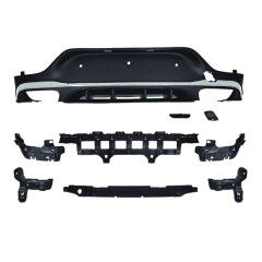 Auto Parts Car  Body Kits Rear Bumper Rear Diffuser for Mercedes Benz Class GLC C253 Upgrade to Coupe63 2020-2022 Silver/Black,www.hongyangcorp.com,Auto Parts Car  Body Kits Rear Bumper Rear Diffuser for Mercedes Benz Class GLC C253 Upgrade to Coupe63 2020-2022 Silver/Black