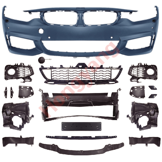 Auto Spare Parts Car Front Bumper Assy Grille Bodykit for BMW 4 Series F32 F33 F36 Modified to M-Tech 2014-2019