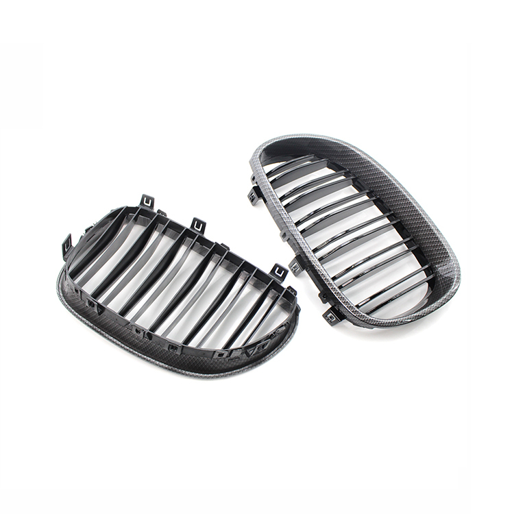 Carbon Look Single Slat Black Aftermarket Front Bumper Mesh Radiator Grille Car Front Grille Fit for BMW E60 2003-2010,www.hongyangcorp.com,Carbon Look Single Slat Black Aftermarket Front Bumper Mesh Radiator Grille Car Front Grille Fit for BMW E60 2003-2010