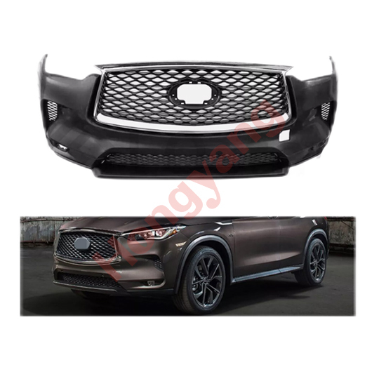 Car Bumper Car Complete Front Bumper Cover W/Grill Set for Infiniti QX50 2019-2021 62022-5NA0H