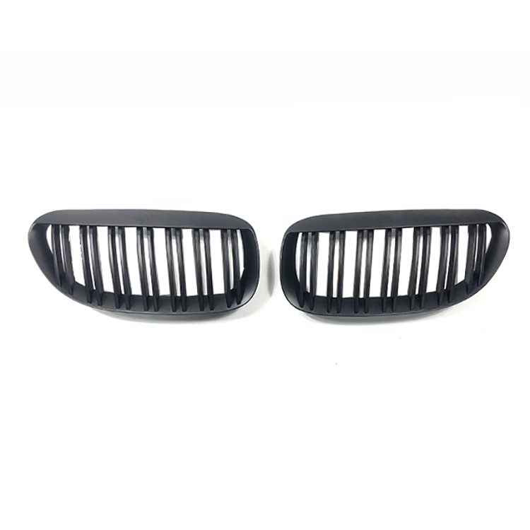 Facelift Kit Car Grill Auto Front Bumper Grille for BMW 6 Series E63 2006-2010 Double Slat Matte Black