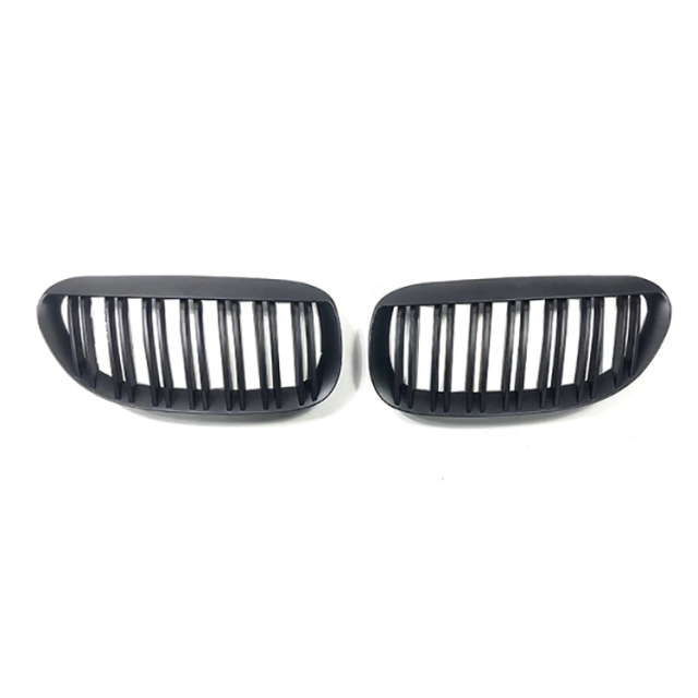 Facelift Kit Car Grill Auto Front Bumper Grille for BMW 6 Series E63 2006-2010 Double Slat Matte Black