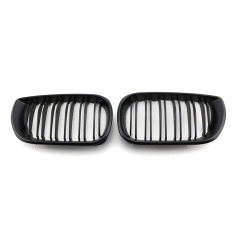 ABS Plastic Carbon Fiber Look Gloss Black Car Front Grilles for BMW F20 F22 F30 E46 E90 E92 F32 F10