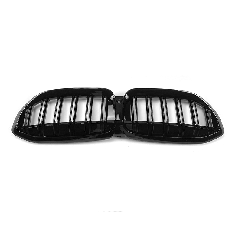 Hot Sale Gloss Black Dual Slat DIY Upper Front Bumper Mesh Grille Car Front Grille Fit for BMW Series 3 G20 2018