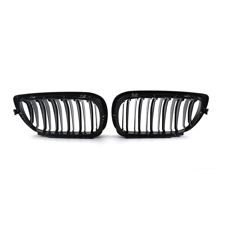 Gloss Black Dual Slat Decorative Front Bumper Mesh Cover Grille Car Front Grille Fit for BMW 3Series E46 2002-2004,www.hongyangcorp.com,Gloss Black Dual Slat Decorative Front Bumper Mesh Cover Grille Car Front Grille Fit for BMW 3Series E46 2002-2004