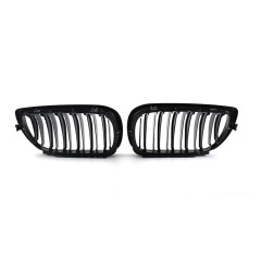Gloss Black Dual Slat Decorative Front Bumper Mesh Cover Grille Car Front Grille Fit for BMW 3Series E46 2002-2004,www.hongyangcorp.com,Gloss Black Dual Slat Decorative Front Bumper Mesh Cover Grille Car Front Grille Fit for BMW 3Series E46 2002-2004