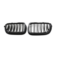 Auto Parts Repair Double Slat Matte Black Front Bumper Mesh Grille Car Front Grille Fit for BMW E46 Four Doors 2002-2005