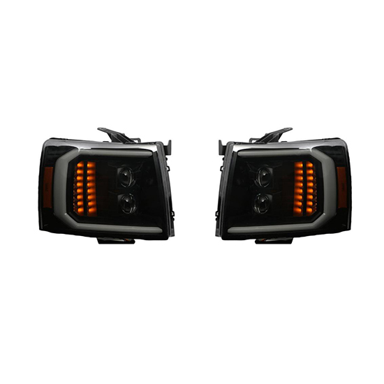 Car Body Kits Headlight 2LED Lens White Day Light Matte Black & Chrome Plated Decorative Frame for Chevrolet GMC 2007-2013,www.hongyangcorp.com,Car Body Kits Headlight 2LED Lens White Day Light Matte Black & Chrome Plated Decorative Frame for Chevrolet GMC 2007-2013
