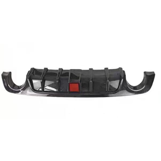 Auto Car Rear Bumper Rear Diffuser with Light for Infiniti Q50 2018-2022 Rear Diffuser with Light Gloss Black/Carbon Look