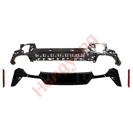 Car Bodykit Rear Bumper Rear Diffuser With Exhaust Pipe for BMW 3 Series G20 G28 Upgrade to 340D M-Tech 2023+