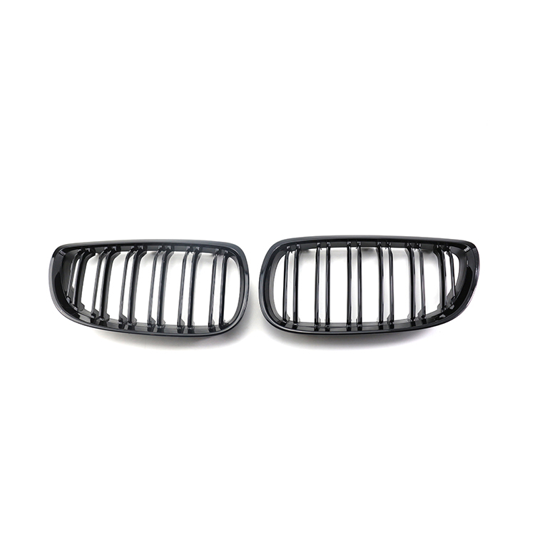 Double Slat Gloss Black Automotive Front Bumper Mesh Radiator Grille Car Front Grille for BMW E92 E93 2006-2009