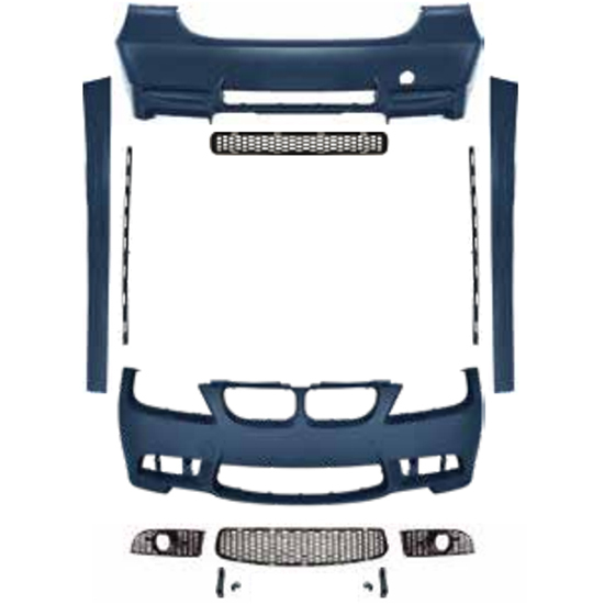 Car Modified Body Kit Fenders Rear Diffuser Front Lip for BMW 3Series E90 Modified to M3 2009-2012 With Fog Lamp Hole Style