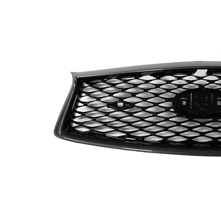 Car Front Bumper Grille for Infiniti Q50 2018-2024 Black Carbon Look Frame C/W 3 Holes 62310-6HH0C,www.hongyangcorp.com,Car Front Bumper Grille for Infiniti Q50 2018-2024 Black Carbon Look Frame C/W 3 Holes 62310-6HH0C
