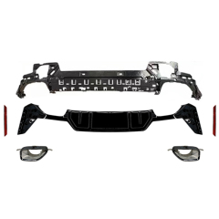 Car Bodykit Rear Bumper Rear Diffuser With Exhaust Pipe for BMW 3 Series G20 G28 Upgrade to 340D M-Tech 2023+