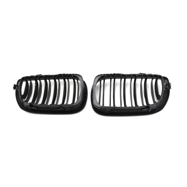 Auto Plastic Ornaments Double Slat Gloss Black Front Mesh Grille Car Front Grille for BMW 3 Series E46 Four Doors 2002-2005