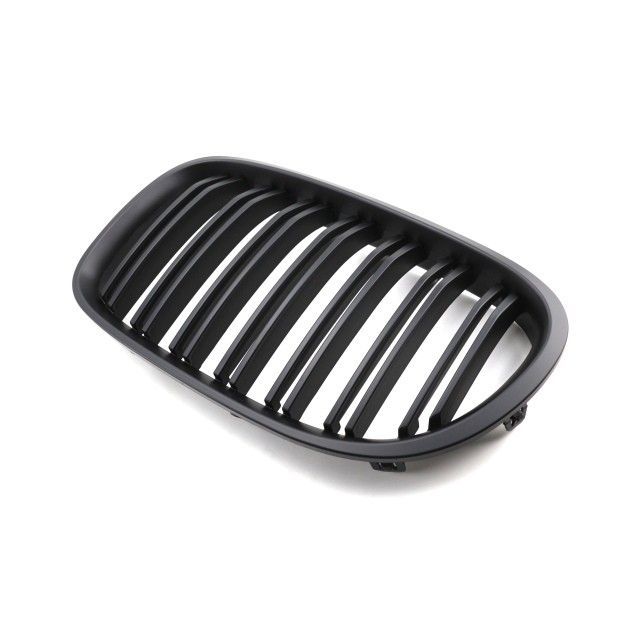 Auto Accessory Matte Black Dual Slat Custom Front Bumper Mesh Grille Car Front Grille Fit for BMW Series 7 F01 2008-2015