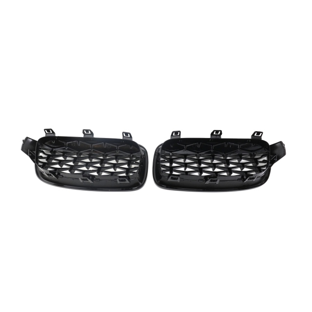 New Grill Diamond Style Car Front Bumper Grille for BMW 3 Series F30/F35 2012-IN Black Frame with Chrome/Black Piont