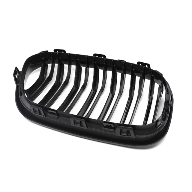 Carbon Look Dual Slat Front Bumper Mesh Radiator Cover Grille Store Car Front Grille Fit for BMW Series 1 F20 2015-2018