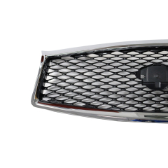 High Quality Car Grill for Infiniti Q50 2014-2017 Front Bumper Grille Gray C/W Chromed Frame W/O Camera Hole 62310-4HB1B