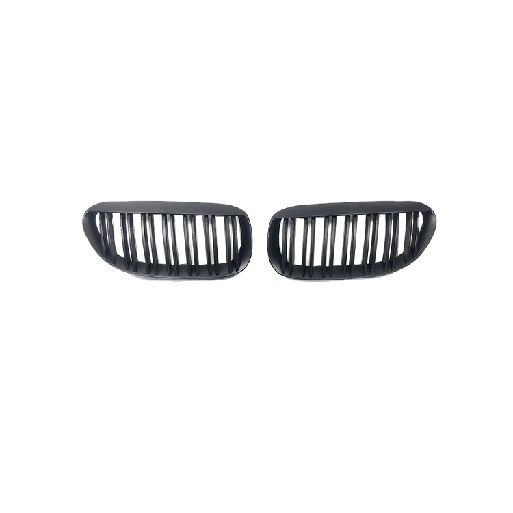 Car Exterior Accessories Auto Front Bumper Grille for BMW 6 Series E63 2006-2010 Double Slat Modification Easy Installation