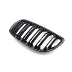 Carbon Look Dual Slat Upper Black Front Bumper Mesh Grille Car Front Grille Fit for BMW Series 3 E92 E93 2010-2013