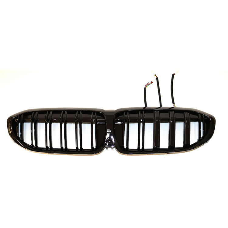 Hot Selling  LED Car Front Grills Gloss Black Doule Slat Grille Car Grill for BMW G20 3 Series