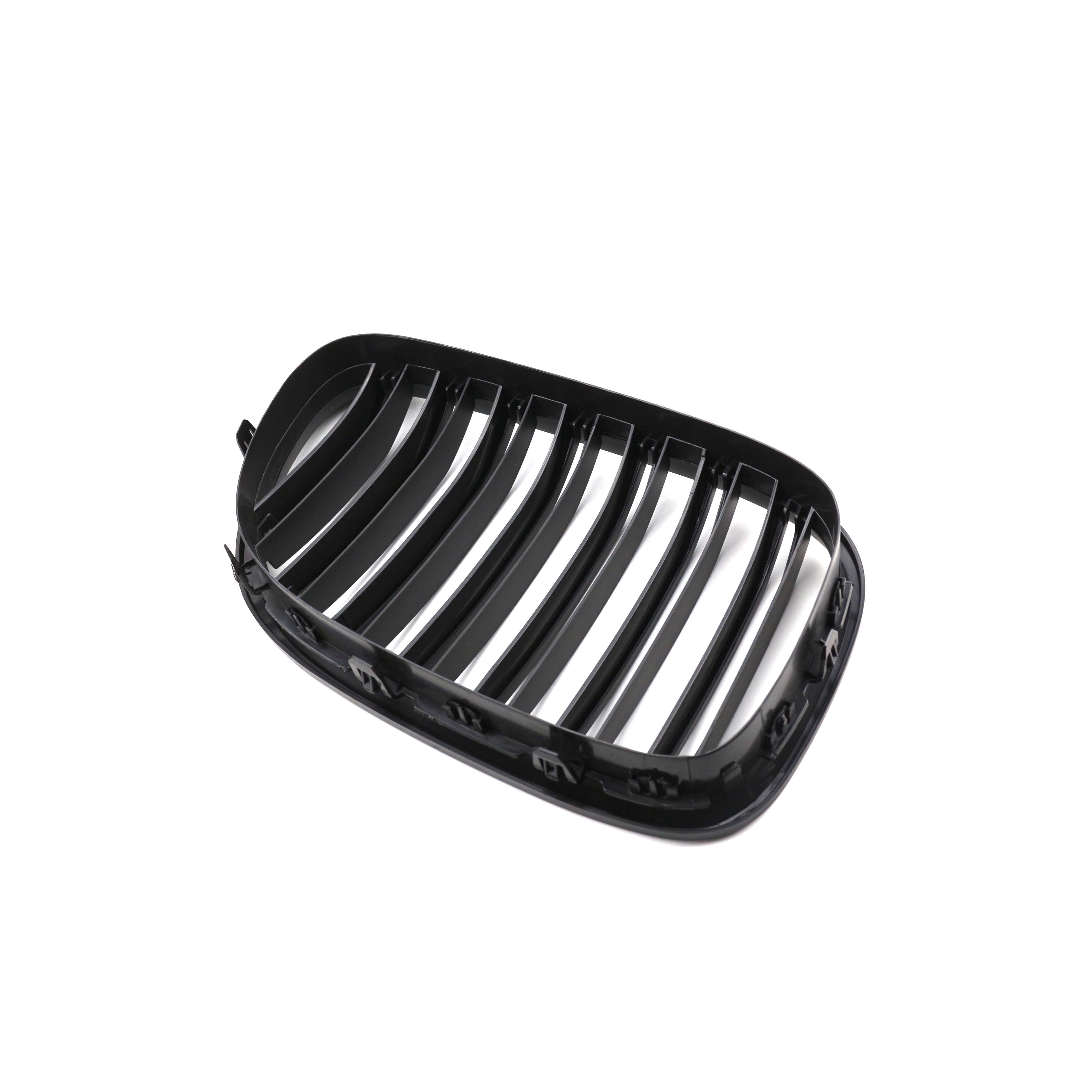 Auto Accessory Matte Black Dual Slat Custom Front Bumper Mesh Grille Car Front Grille Fit for BMW Series 7 F01 2008-2015