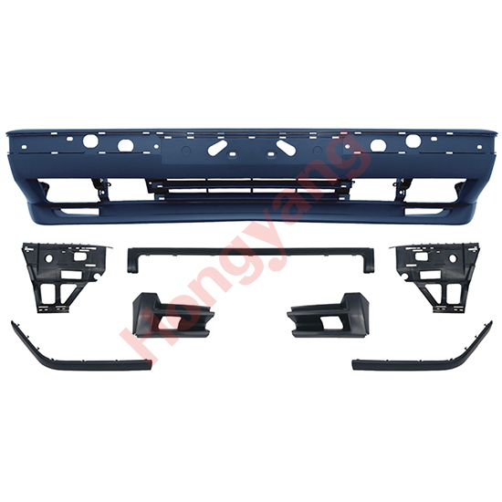 Auto Car Front Bumper Assy Grille Bodykit for BMW 5Series E34 Upgrade to M Tech/M5 1988-1995 Front Bumper Assy