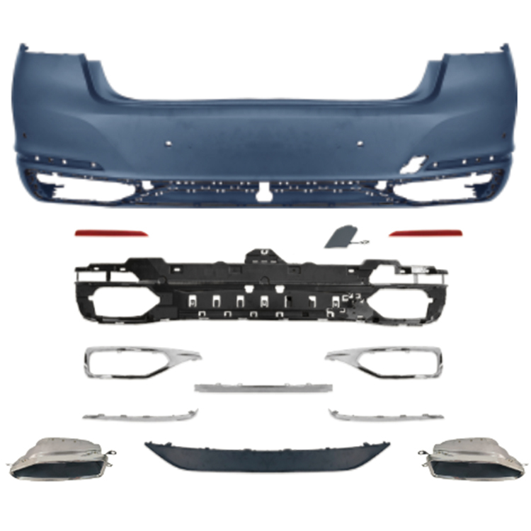 Car Auto Spare Parts Rear Bumper Assy Exhaust Pipe Rear Diffuser Bodykit for BMW 7 Series G11 G12 Modified to Classic 2019-2022