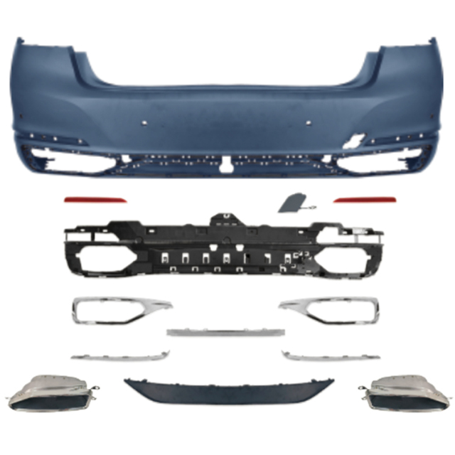 Car Auto Spare Parts Rear Bumper Assy Exhaust Pipe Rear Diffuser Bodykit for BMW 7 Series G11 G12 Modified to Classic 2019-2022