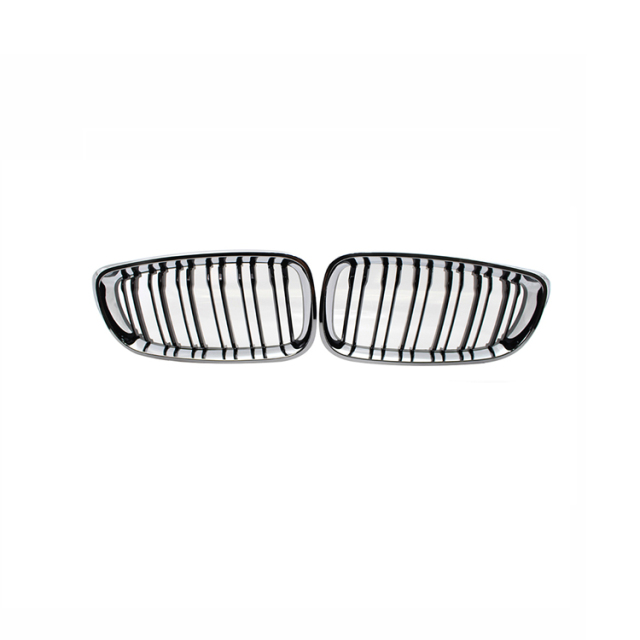 Car Parts Gloss Black Dual Slat Front Bumper Mesh Radiator Grille Cover Car Front Grille Fit for BMW 3Series F34 2012