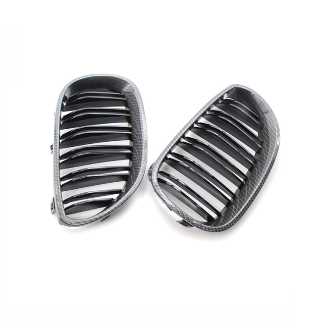 Auto Parts Carbon Look Dual Slat Front Bumper Mesh Radiator Grille Car Front Grille Fit for BMW 5Series E60 2003-2010,www.hongyangcorp.com,Auto Parts Carbon Look Dual Slat Front Bumper Mesh Radiator Grille Car Front Grille Fit for BMW 5Series E60 2003-2010