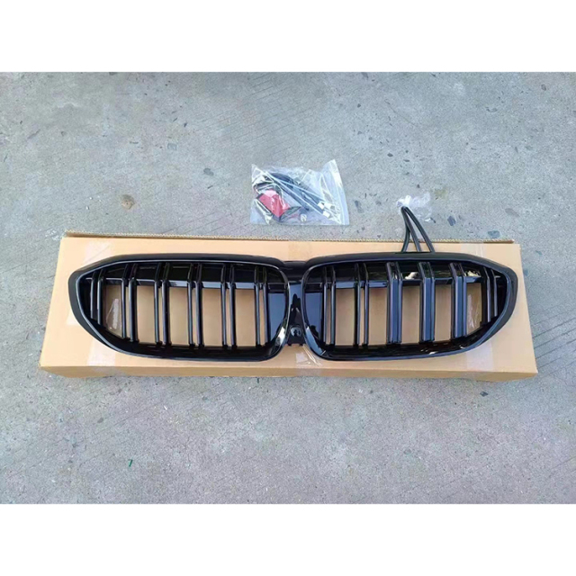 Hot Selling  LED Car Front Grills Gloss Black Doule Slat Grille Car Grill for BMW G20 3 Series
