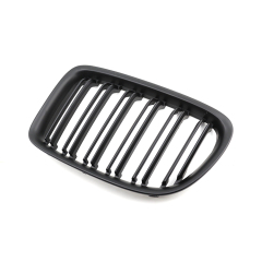 Automotive Modified Double Slat Matte Black Repair Front Bumper Mesh Restoration Grille Car for BMW X1 Series E84 2009-2016