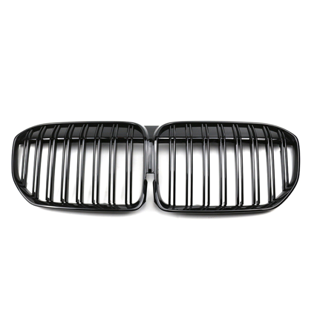 Gloss Black Double Slat Replacement Custom Repair Front Bumper Mesh Grille Car Front Grille for BMW 7 Series G11/G12 2019-IN