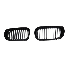 Car Front Bumper Grille for BMW 3 Series E46 Single Slat Line Matte Black  Mesh Grille 2002-2005