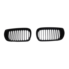 Car Front Bumper Grille for BMW 3 Series E46 Single Slat Line Matte Black  Mesh Grille 2002-2005