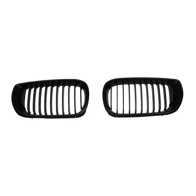 Car Front Bumper Grille for BMW 3 Series E46 Single Slat Line Matte Black  Mesh Grille 2002-2005