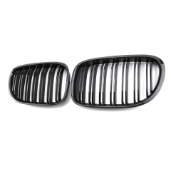 Car Exterior Accessories Auto Front Bumper Grille for BMW 7 Series F01 2009-2012 Double Slat Carbon Look Replacement Factory