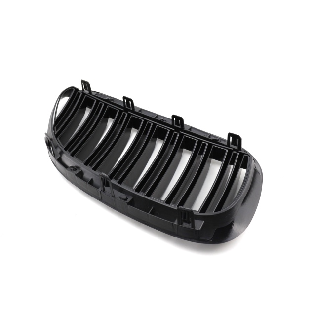 Car Accessory Chrome Black Dual Slat Front Bumper Mesh Guards Upper Grille Car Front Grille Fit for BMW E63 2006-2010