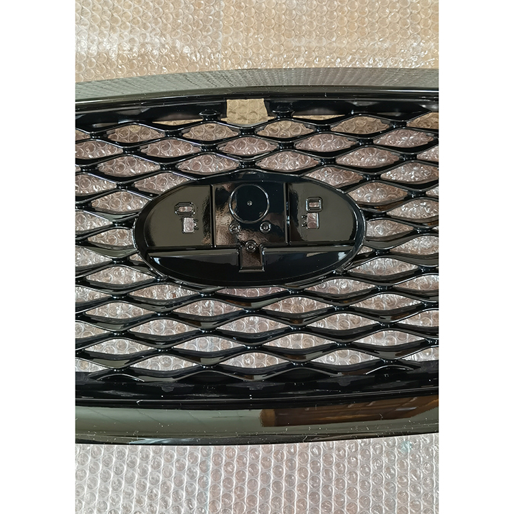 New Car Accessories Front Bumper Mesh Grille Fit for Infiniti Q50 2018-2019 Gloss Black W/I 3 CAMERA HOLES