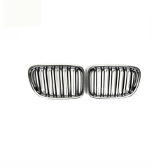 Double Slat Chrome Black