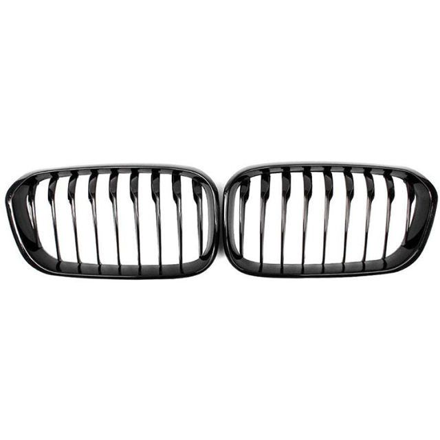 Facelift Kit Classic Auto Front Bumper for BMW 1 Series F20 2015-2017 Single Slat Gloss Black Kidney Grill Upgrade Modification
