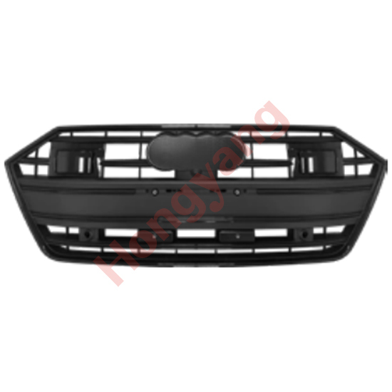 Car Auto Spare Parts Bodykit Grille for Audi A7 Upgrade to S7 Matte Black Frame/Black Strip/ACC 2019 2020 2021 2022 2023