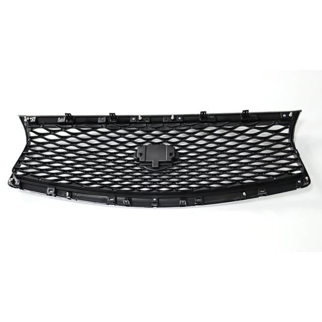 High Quality Car Grill for Infiniti Q50 2014-2017 Front Bumper Grille Gray C/W Chromed Frame W/O Camera Hole 62310-4HB1B