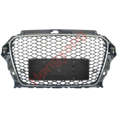 Car Auto Spare Parts Bodykit No Logo Grille for Audi A3-(2014-2016) Upgrade to RS3-(2014-2016) Style/Silver 2014 2015 2016,www.hongyangcorp.com,Car Auto Spare Parts Bodykit No Logo Grille for Audi A3-(2014-2016) Upgrade to RS3-(2014-2016) Style/Silver 2014 2015 2016